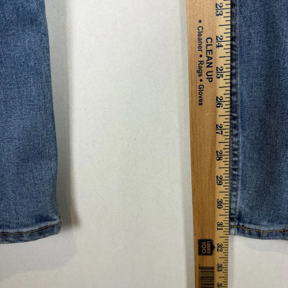 Levi's Jeans Mens 32x31 Blue Denim Stretch‎ Distressed Workwear Fit Straight Leg